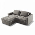 **Modern Gray Sectional Sofa with Adjustable Cushions**